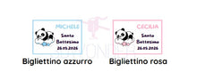Carica l'immagine nel visualizzatore di Gallery, bigliettini panda tema battesimo