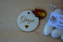 Carica l'immagine nel visualizzatore di Gallery, SACCHETTINI JUTA CRESIMA CON PORTACHIAVI