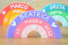 Carica l'immagine nel visualizzatore di Gallery, Annuncio Nascita Arcobaleno