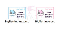 Carica l'immagine nel visualizzatore di Gallery, bigliettini balena tema battesimo
